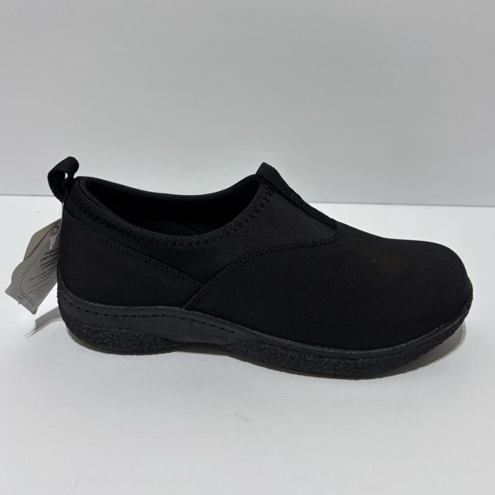 Propet Women’s Madi, Black Slip-On Shoes, Size 8 Narrow